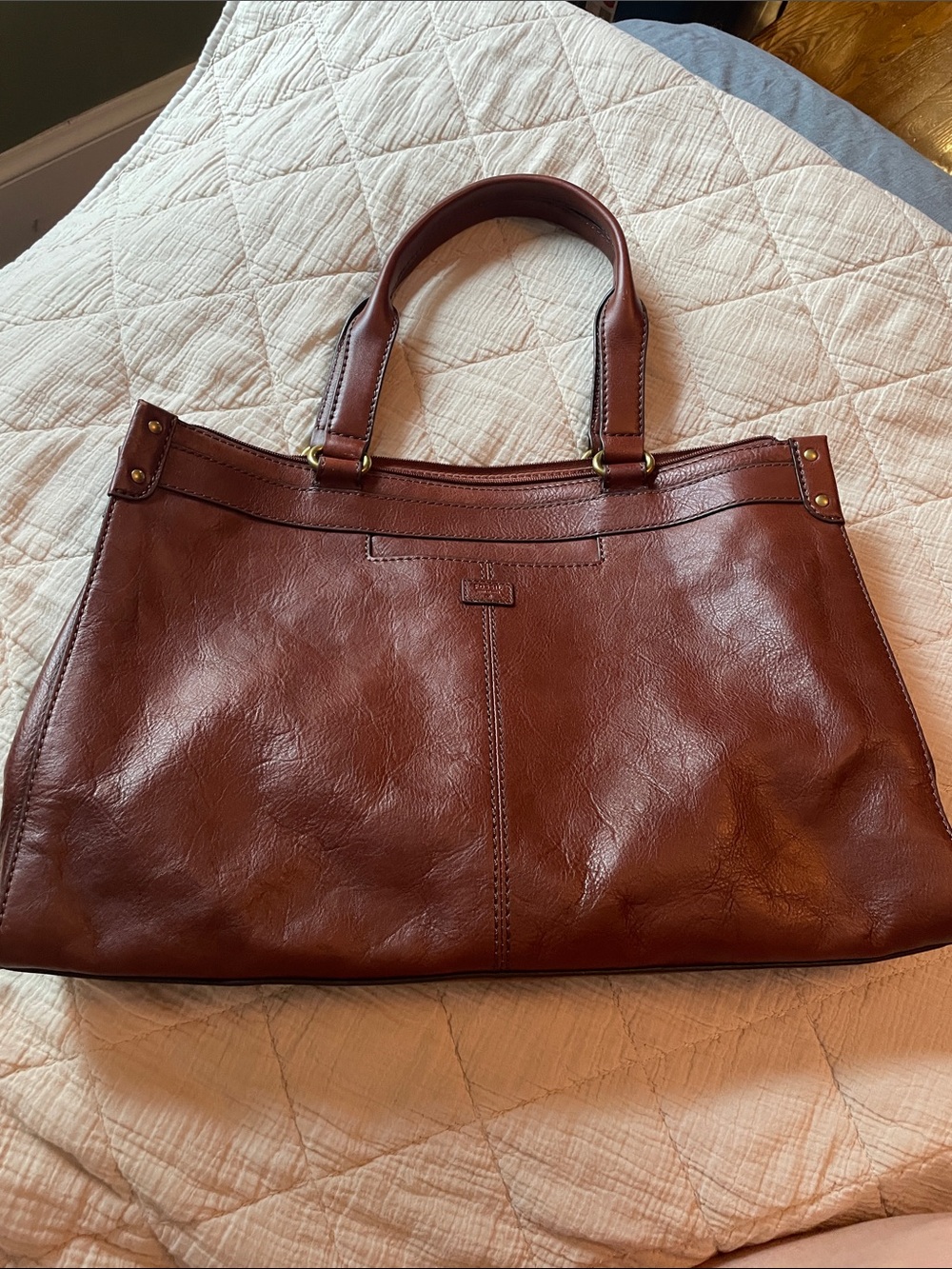 Fossil Brown Branded Lining with Stitched Logo Patch